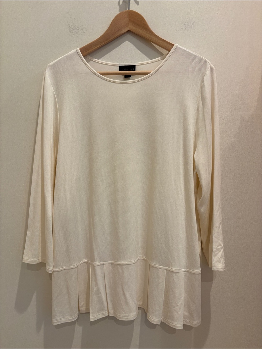 J. Jill Blouse Cream Wearever Neutral Minimalist Size Large